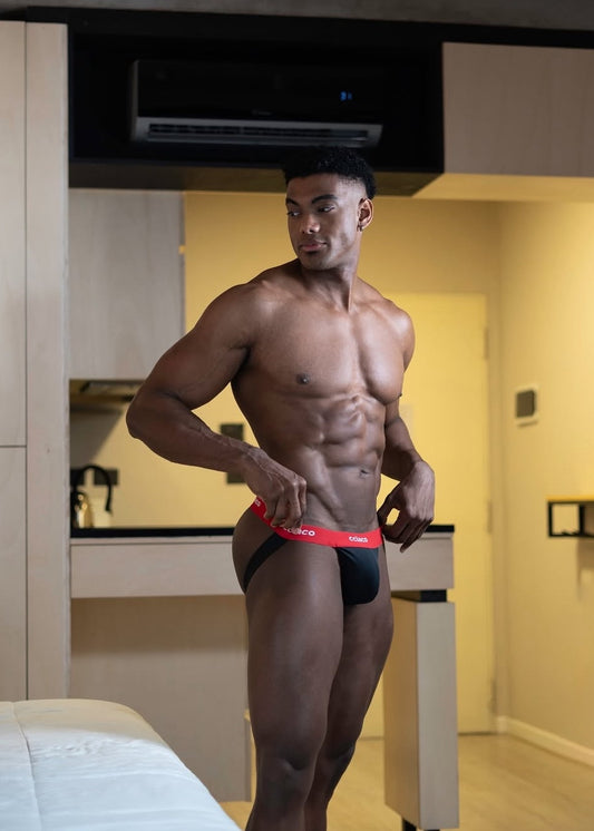 Jockstrap Basic Black / Red - Microfiber