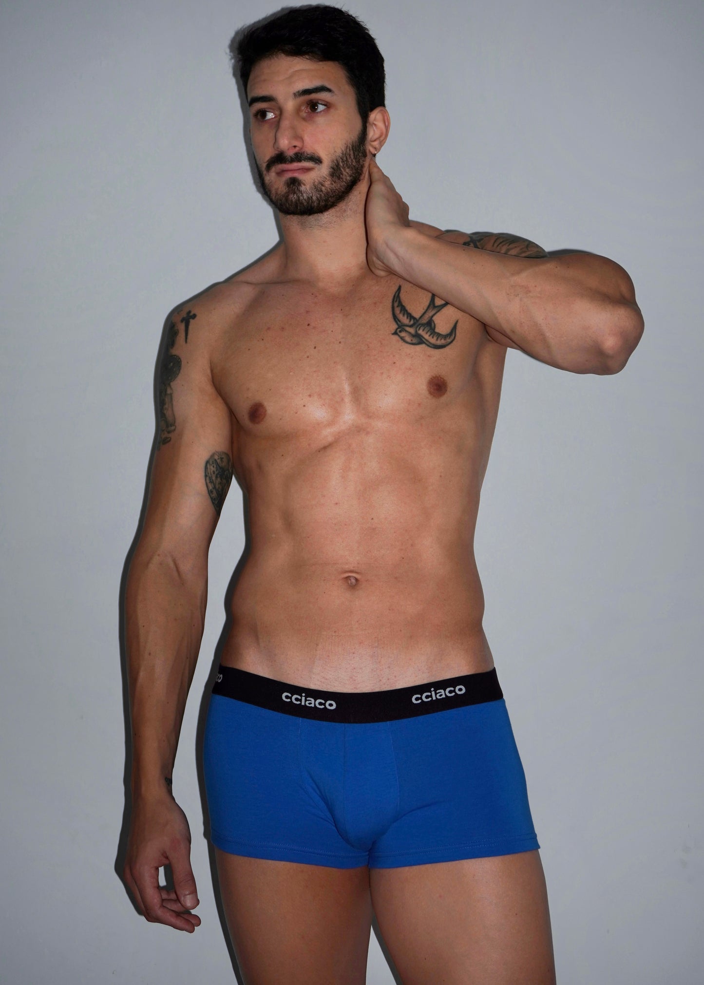 Boxer Trunk Ultra Light Blue / Black