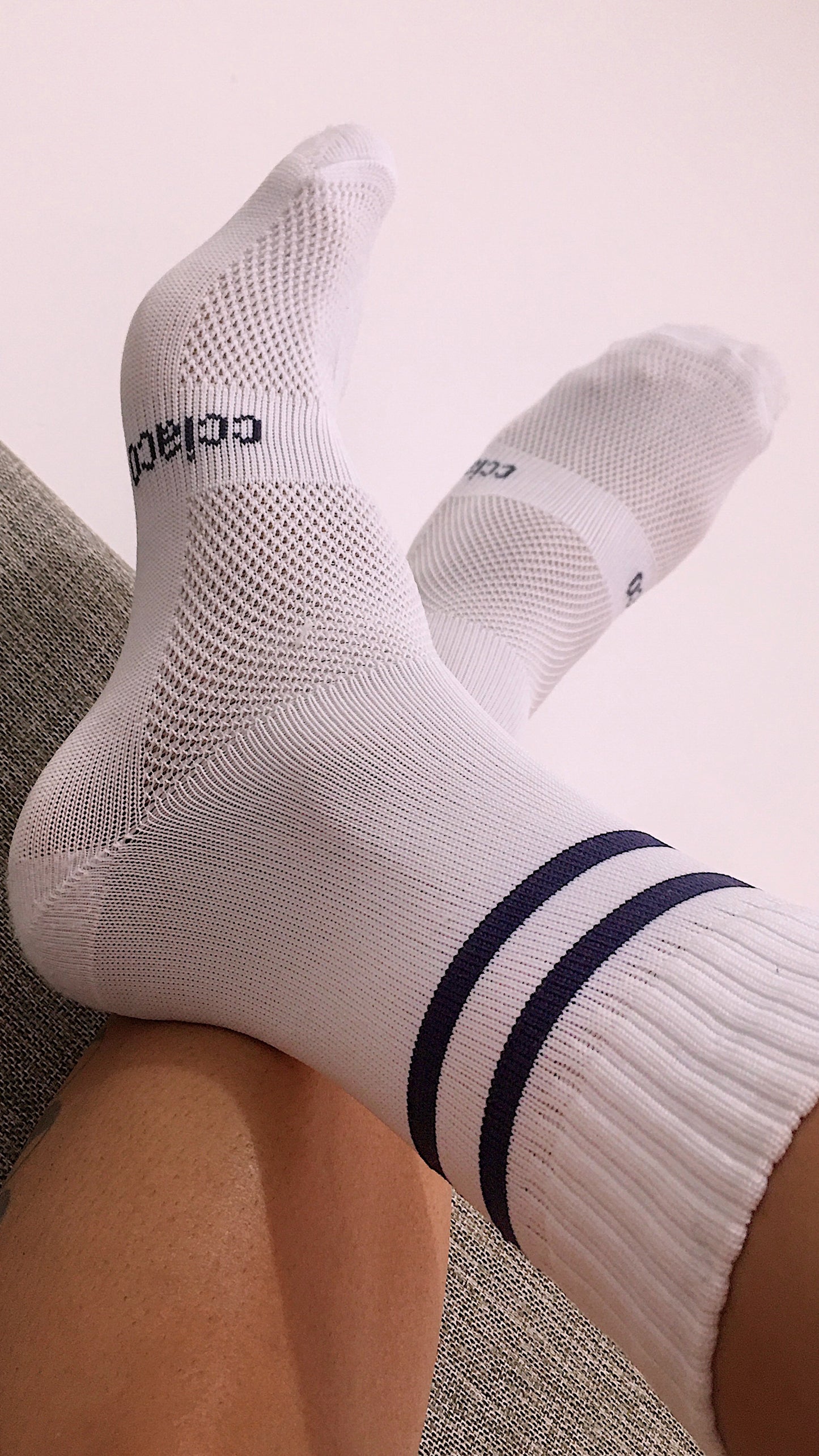Cciaco White/Blue Sport Socks