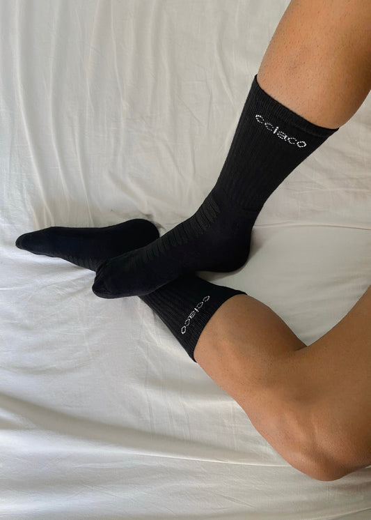 2-Pack long black socks